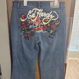 Ed Hardy Denim with Vibrant Graphic